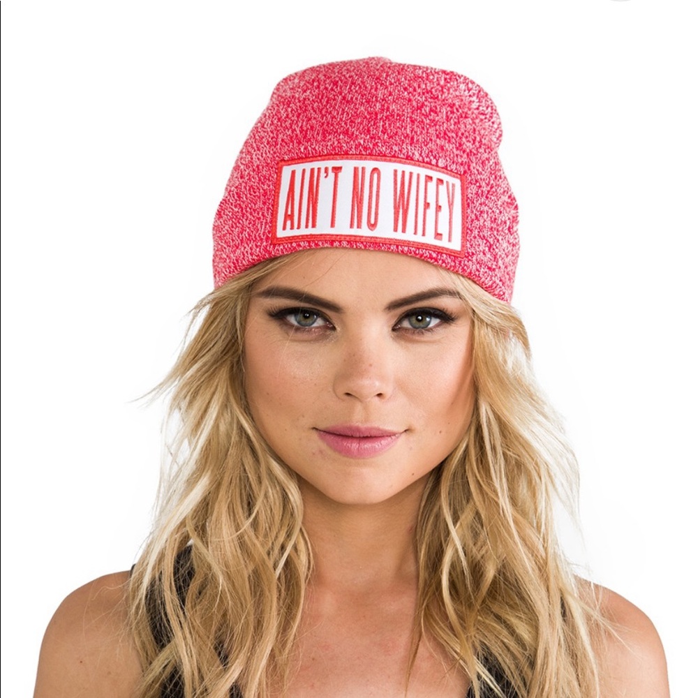 Dimepiece Ain't No Wifey Beanie in Red